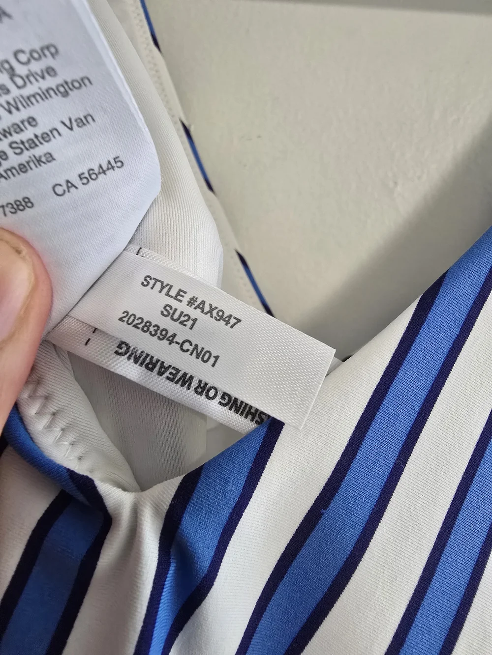 J. Crew tie shoulder one piece in cabana stripe swimsuit blue white retro Pinup